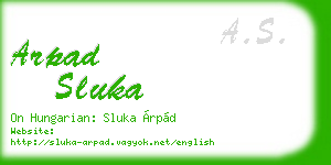arpad sluka business card